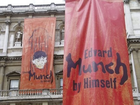 Edvard Munch exhibition Royal Academy forecourt