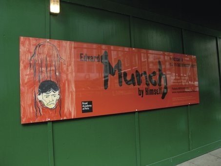 Edvard Munch exhibition Royal Academy forecourt